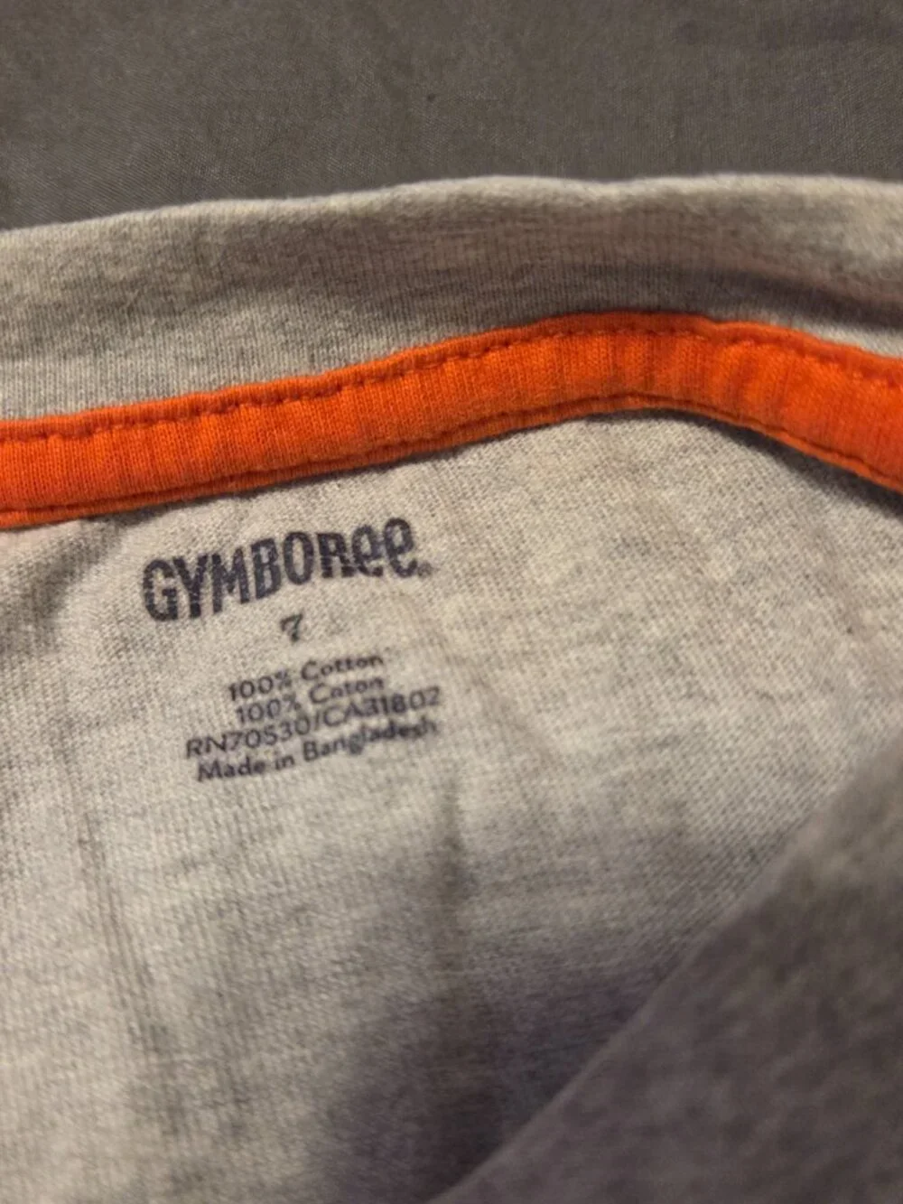 🚸4/$12🚸Gymboree Boys Grey Long Sleeve T-Shirt Size 7 Construction Dump Truck